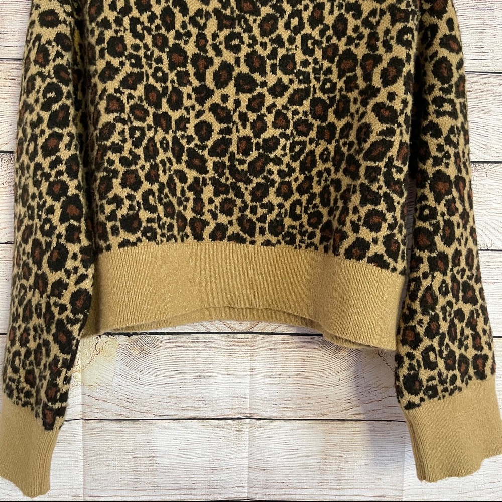Zara Oversized Leopard Print Knit Sweater - Picture 5 of 14